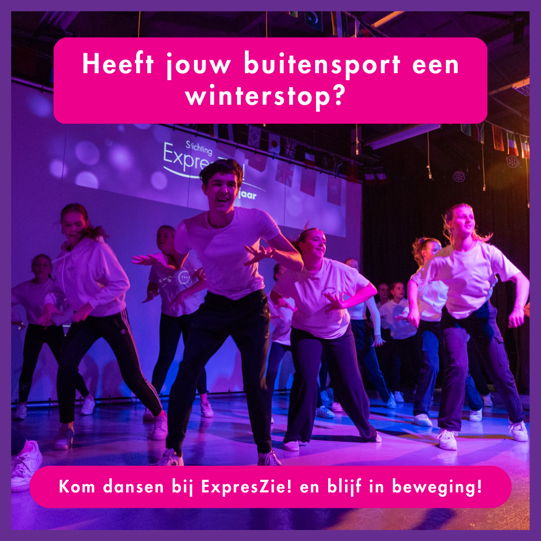 Houdt jouw buitensport een winterstop? Kom dansen bij ExpresZie! en blijf in beweging!