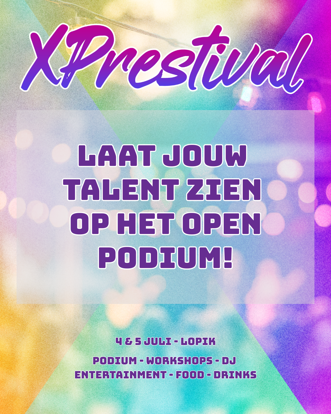 Oproep open podium XPrestival